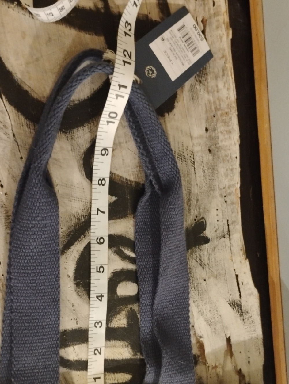 Universal Thread NWT Women’s Woven Check Tote Bag in Blue and Cream Patchwork - Picture 9 of 9